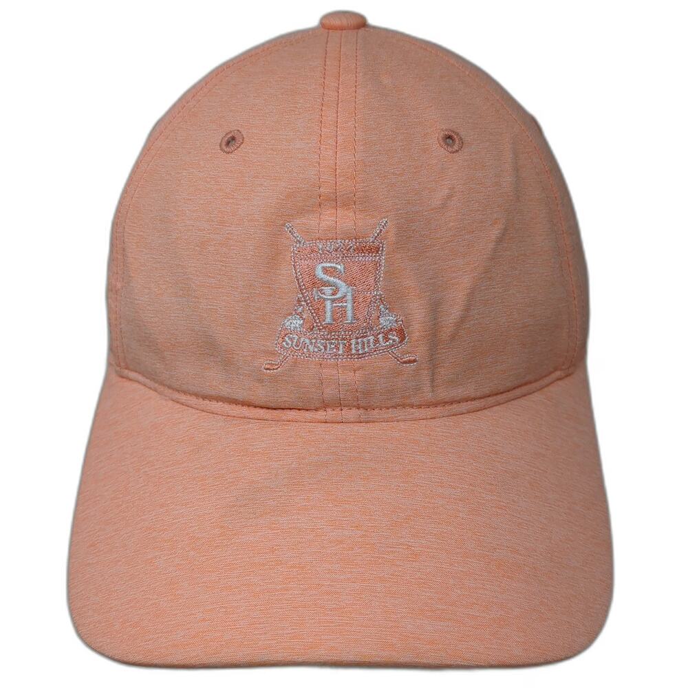 Adidas Baseball Cap Orange One Size Sunset Hills Golf Heather Adjustable Hat